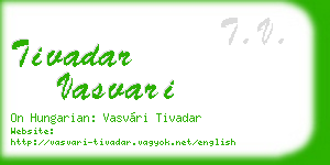 tivadar vasvari business card
